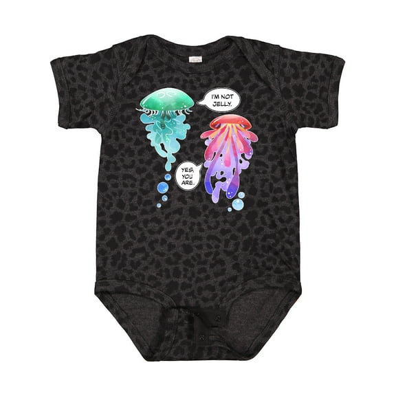Inktastic Funny I'm Not Jelly Jellyfish in Blue and Pink Boys or Girls Baby Bodysuit