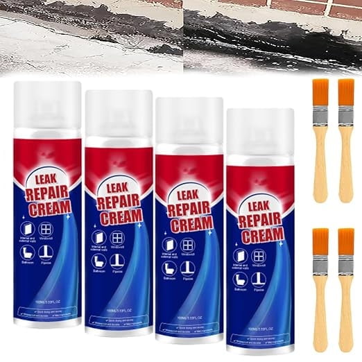 Sellador en aerosol impermeable para reparación de fugas, spray en lata para reparación de fugas, crema para reparación de fugas, parche y sellador en aerosol de goma impermeable, sellador de techo