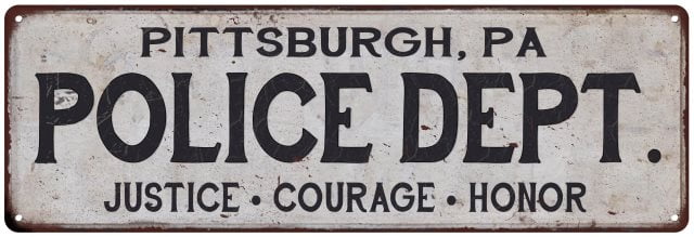 Home Decor Metal Sign Police Gift 106180013054 PITTSBURGH FIRE DEPT 