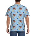 thumbnail image 3 of Vsdgher Sea Turtle Print Men's Dry Fit Mesh Athletic Shirts Moisture Wicking Tennis T-Shirt Tops, 3 of 9