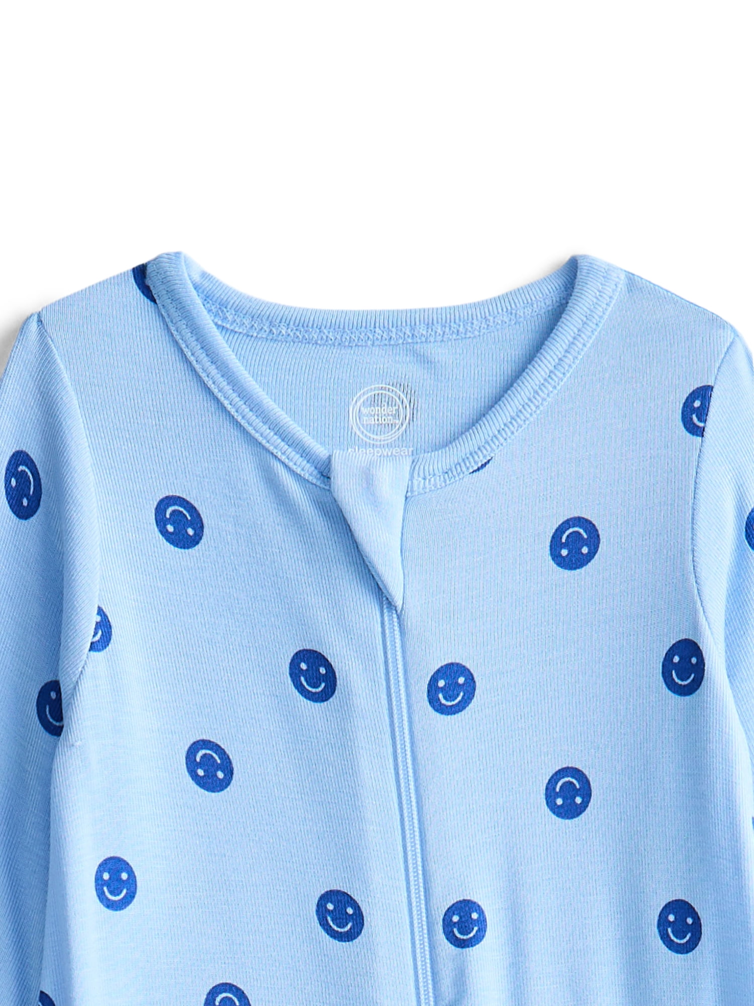 Wonder So Soft Modal by Wonder Nation Baby Unisex Two-Way Zipper Footed Sleep N Play Pajamas, Sizes Preemie-6/9 Months