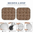 thumbnail image 5 of KLL Warm Coffee Pattern Windshield Sun Shade 2-Piece Foldable Car Front Window Sunshade for Most Sedans SUV Truck- Small, 5 of 5