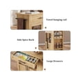 thumbnail image 5 of Bingirl Mobile Kitchen Island Cart With Storage- 360° Rolling Wheels. Drawers. Spice Rack. Black Handle. Versatile Storage And Serving Cart For Kitchen And Dining Room. Small Kitchen Island On Wheels, 5 of 5