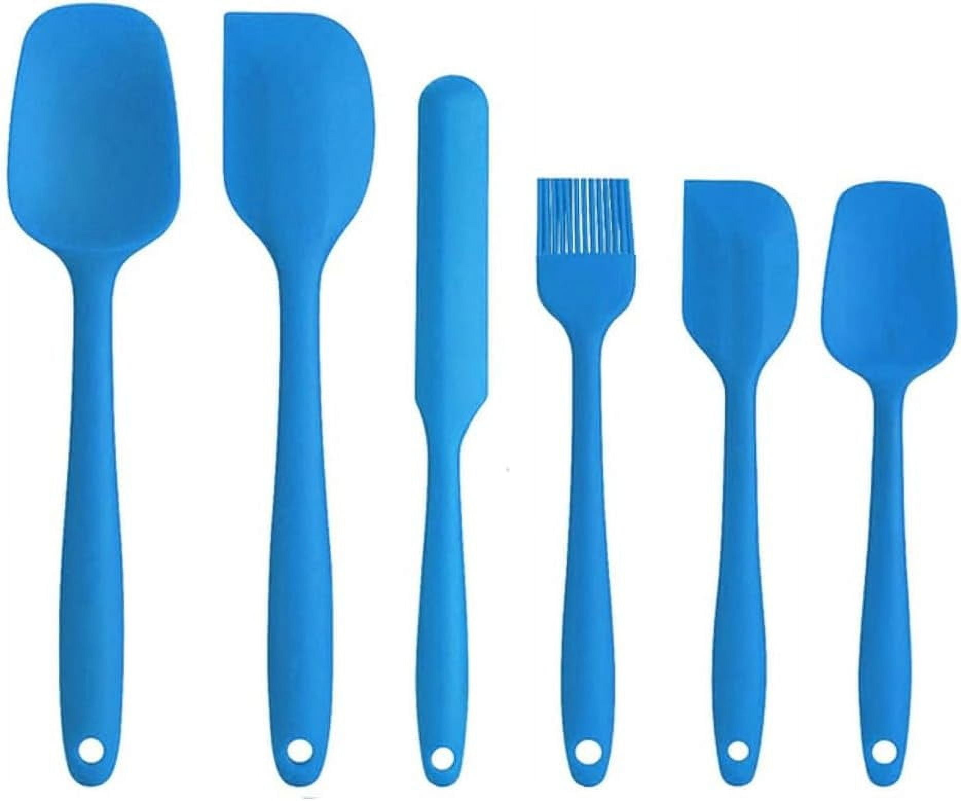 IPOHVUG Silicone Spatula Rubber Spatula Set for Baking Cooking Mixing High Non Stick Heat Resistant Non Stick Dishwasher Safe BPA-Free Multicolor (Orange)