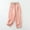 Pink, variant on Babysbule Womens Pants Women's Casual Elastic Waistband With Lace Up For Loose And Comfortable Long Pants Harun Belt Pocket