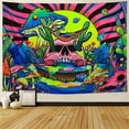 thumbnail image 3 of Blacklight Tapestry, Colorfast Mushroom Tapestry Polyester Fiber Eco Friendly  For Living Room, 3 of 7
