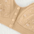 thumbnail image 4 of VISALY Women's Front Closure Wireless Bras Floral Print Bras Breathable Bras Sleep Bras for Women Comfort Bras Floral Print Full Coverage Comfort Bra Full Coverage Wireless Bras Beige 40, 4 of 8