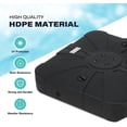 thumbnail image 6 of Patio Market Umbrella Base Stand Filled with 220 Lbs Water or 410 Lbs Sand, Oudoor Umbrella Square Base with 4 Wheels, Black, 6 of 9