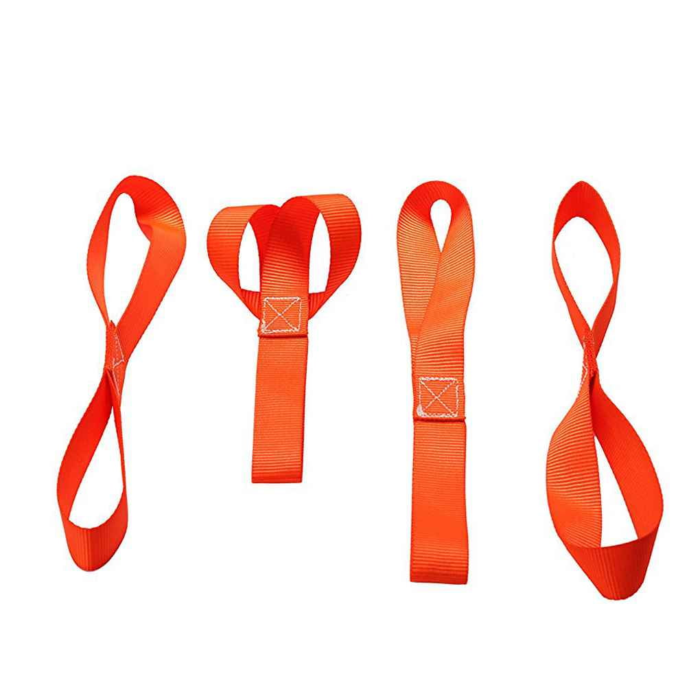 4pcs 18" Soft Loops Tie Down Straps 1900lb Heavy Duty 2500lb Workload