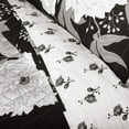 thumbnail image 4 of Lush Decor Zinnia Floral Ensemble de Courtepointe 3 Pcs, Très Grand Lit, Noir/gris, 4 of 4