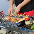 thumbnail image 4 of Joernso 10/12 Pcs Outdoor Picnic BBQ Barbecue Skewers Roast Stick Stainless Steel Needle, 4 of 7