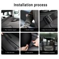 thumbnail image 5 of Leather Car Seat Organizer Bag with Adjustable Straps, Multi-Function Hanging Storage for Front Seat & Armrest - 25x46cm, Fits Phones, Toys, Snacks, Trash Can & Pet Barrier, 5 of 5