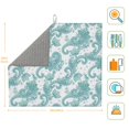 thumbnail image 2 of Dish Drying Mat, Light Green Flower Paisley Highly Absorbent Drying Matt Kitchen Counter, Dish Mat Drying Pad Dishes Drainer Mats for Kitchen Counter or Sink, 16 x 18 inch, 2 of 6