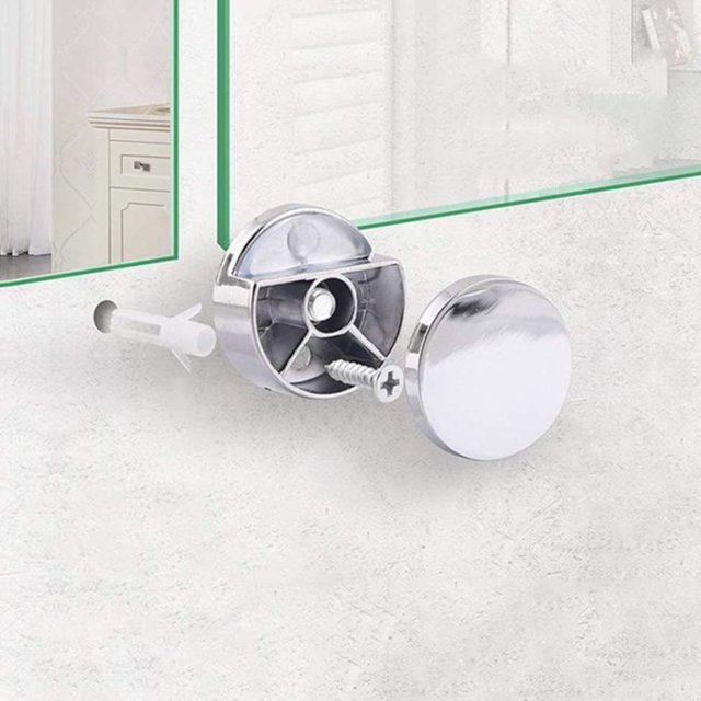 8 clips de aleación de zinc para vidrio, soporte para clips de espejo para abrazadera de vidrio de 4-6 mm (accesorios incluidos) LingWen 8390606297501