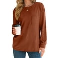 thumbnail image 2 of Fantaslook Crewneck Sweatshirts for Women Casual Long Sleeve Shirts Tunic Tops Pullover with Pocket, 2 of 8