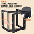 thumbnail image 2 of 9U Wall Mount Rack 150 lbs/68.04 kg Open Frame Server Network Rack Black, 2 of 6