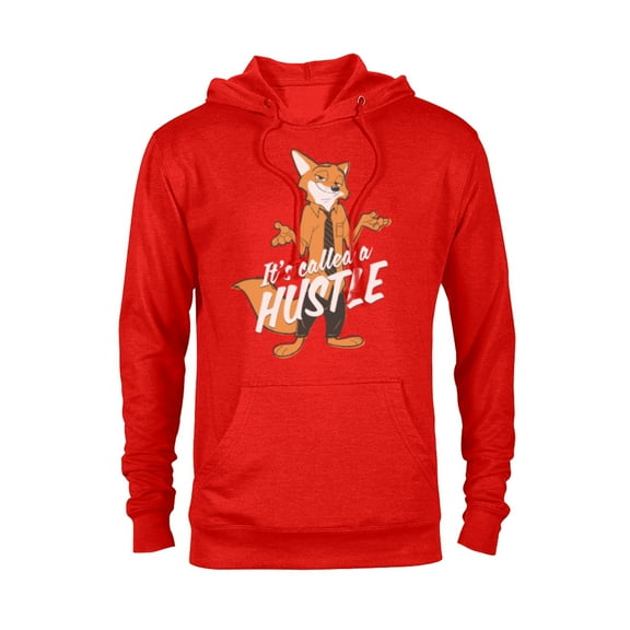 Disney Zootopia Nick Wilde It's Called Hustle T-Shirt - Pullover Hoodie for Adults - Customized-Red Heather