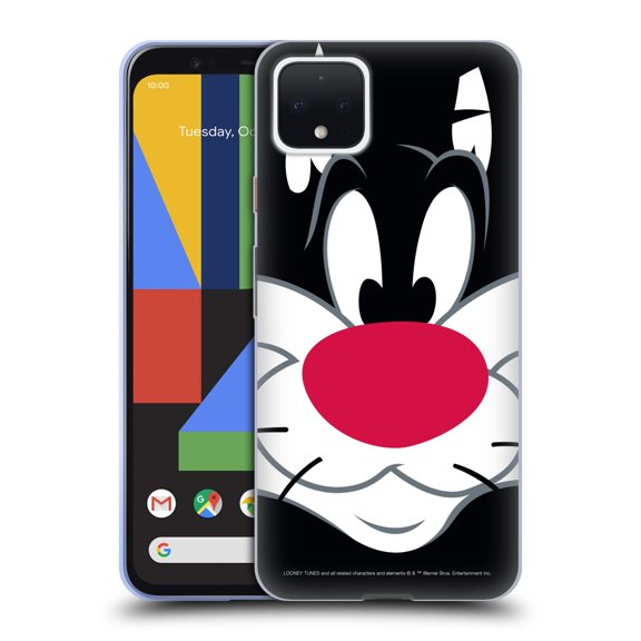 Head Case Designs Officially Licensed Looney Tunes Full Face Sylvester The Cat Soft Gel Case Compatible with Google Pixel 4