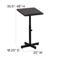 thumbnail image 4 of Flash Furniture Adjustable Height Metal Lectern in Mahogany, 4 of 12