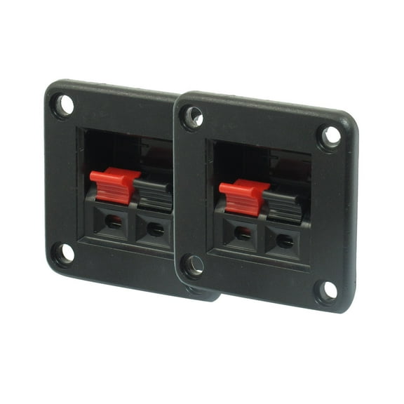 Audio Cable Wire Push in Jack Socket 2 Position Speaker Terminal Block 2 Pcs