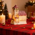 thumbnail image 4 of karymi Nordic Style Snowy Red-Roofed Villa Decorative Figurines with Lights Resin Christmas Village Display Christmas Party Favors Weekly flyer up to 90% off, 4 of 5