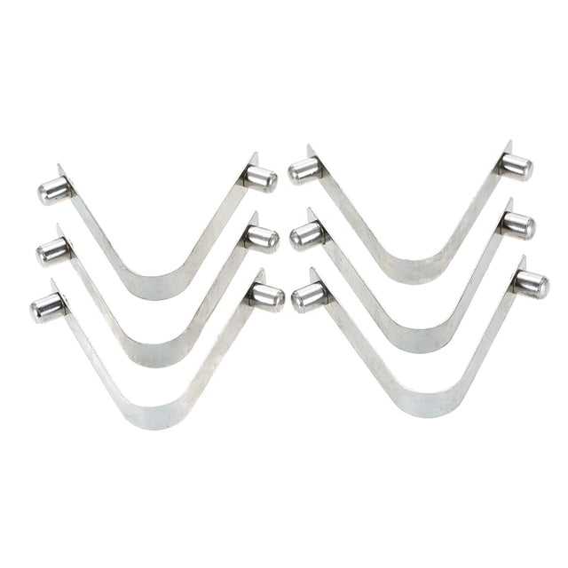 Lot de 6 Pinces à Ressort en Acier Robustes pour Arbres de Kayak - 9mm Double Broche Design à Bouton Solide, Attaches Résistantes à l'Élasticité et Durables Adaptées aux Tubes Ronds/carrés, Portée de Poids 20g-140g