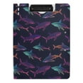 thumbnail image 2 of ALAZA Cute Neon Sharks Swim A4 Foldable Clipboard 360 Degree Folder Binder, 2 of 9