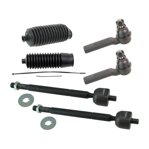 Tie Rod End and Steering Bellows Kit 6 Piece - Compatible with 2005 - 2018 Toyota Tacoma 2006 2007 2008 2009 2010 2011 2012 2013 2014 2015 2016 2017