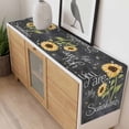 thumbnail image 4 of You Are My Sunshine Table Runner - 60 Inch Long, Kitchen Dining Table Runner Dresser Scarves, Yellow Sunflowers Cute Bees Heart Dark Gray Farmhouse Decor for Coffee Tables Wedding Party Banquet, 4 of 8