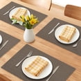 thumbnail image 2 of Unique Bargains Cotton and Linen 4Pcs Rustic Table Mats Dark Brown 18.1x11.8inch, 2 of 6