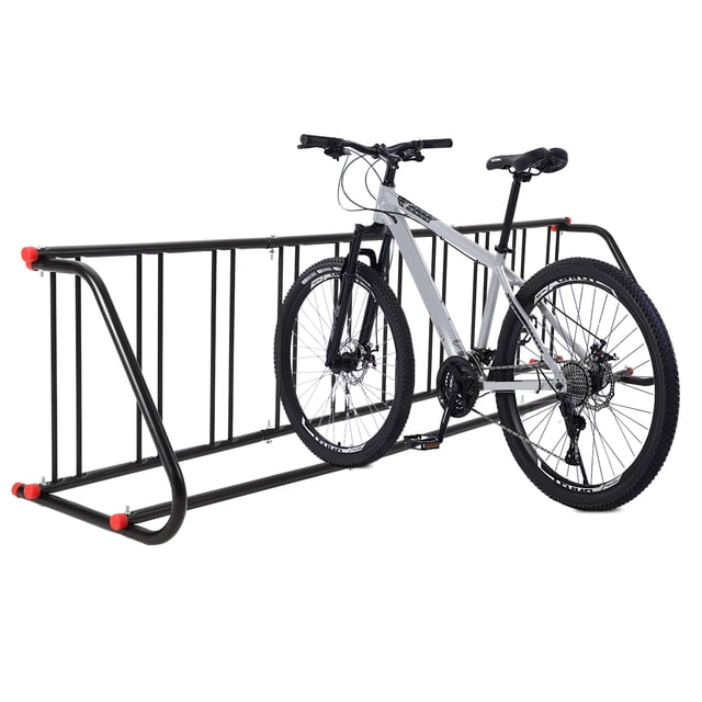 Heavy Duty Single Sided Grid Bike Rack - Commercial Steel Floor Cycle Parking Stand - Powder Coated, Freestanding Storage for 10 Bikes - Appropriate for Garage, Retail, School, Events