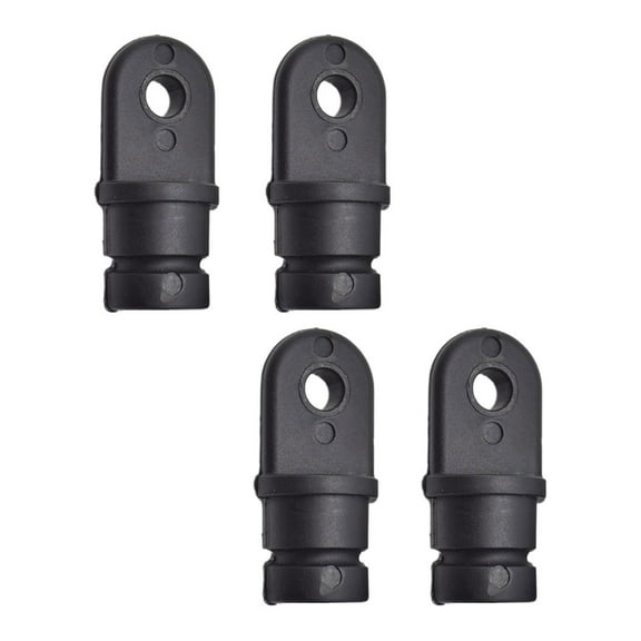 MARINE CITY Black Nylon Bimini Top Eye End Cap, Round Inside, Lightweight, 3/4-Inch Outer Diameter, Marine Boat Yacht Ship Hardware Accessory, 4 Pcs