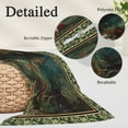 thumbnail image 2 of Forest Pillow Covers, Linen Long Throw Pillow Case, Spring Oil Painting Country Cabin Trees Flower Holiday Pillow Protector Decorative Cushion Cover for Living Room/Bedroom 20" x 30", 2 of 8
