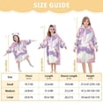 thumbnail image 3 of Wearable Blanket with Sleeves and Pocket Oversized Hooded Sweatshirt 3-14 YR Flying Unicorn with Wings S, 3 of 7