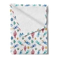 thumbnail image 2 of Gecko Soft Flannel Fleece Throw Blanket, Watercolor Effect Lizards Cactuses Succulent Plants and Reptiles Pattern Colorful, Cozy Plush for Indoor and Outdoor Use, 70" x 90", Multicolor, by Ambesonne, 2 of 5