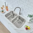 thumbnail image 2 of Stylish Dual-Mount 31-1/4" Stainless Steel Double Bowl Kitchen Sink S-200T, 2 of 12
