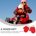 thumbnail image 4 of Manoplas para niños Minnieouse 1 par estilo Simple invierno suaves guantes mitones Rojo brillante, 4 of 6