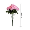 thumbnail image 2 of Ramo de novia de boda de flor de rosa artificial de 10 cabezas, ramo de flores de simulación de oficina en casa, rosa falso, rosa oscuro sidaley HA7036-04B, 2 of 5