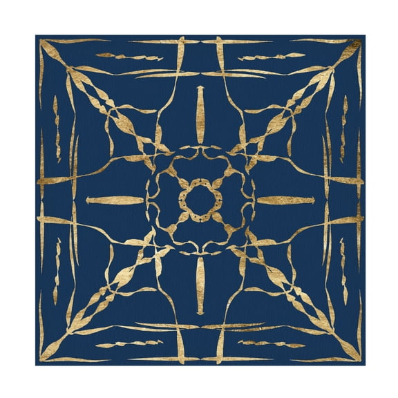 Trademark Fine Art Alonzo Saunders Motif on Blue IV Canvas Wall Art