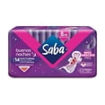 thumbnail image 1 of Toallas femeninas Saba Buenas Noches nocturna extra larga con alas flujo súper abundante 14 pzas, 1 of 5
