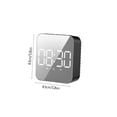 thumbnail image 3 of Multifunctional Digital Mirror Clock, LED Silent Desk Clock with Sound-Activated Display, Temperature, Date, Alarm, Power Supply Options for Home, Office, Kitchen Use, Black/White, 3 of 8