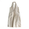 thumbnail image 5 of Miluxas Womens Halter Backless Maxi Dress Summer Sleeveless V Neck A Line Long Dresses with Pockets Y2k Going Out Dress Beach Vacation Outfits Beige, 5 of 7