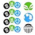 thumbnail image 4 of Miangastore Recycling Bins Stickers PVC Material Assorted Color 12Pcs 4.3x4.3in, 4 of 9
