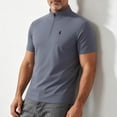 thumbnail image 5 of SAWOBUUN Mens Short Sleeve 1/4 Zip Shirt Quick Dry Breathable Stand Collar Top Lightweight Athletic Work T-Shirt, 5 of 6
