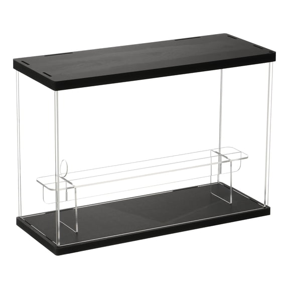 2 Tier Acrylic Display Case with LED Light Transparent Dustproof Showcase Boxes