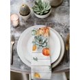 thumbnail image 2 of Fall Orange Green Pumpkins Cloth Napkins Set of 4 Reusable Dinner Napkins, Thanksgiving Maple Leaf Vintage Cocktail Napkin Washable Table Napkins for Wedding/Holiday Party/Baby Shower 20"x20", 2 of 7