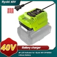 thumbnail image 1 of for Ryobi 40V Battery Replacement Charger OP401,Compatible with Ryobi 40V Battery OP4040 OP4050 OP4050A OP40601 OP4026,Portable Mini Fast Charger Adapter (only for 40V Battery not 18V), 1 of 7