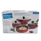 thumbnail image 2 of Bateria DE COCINA 7 PZS ROJO DE acero antiadherente MANGO BAQUELITA Casselman-R GIBSON, 2 of 2