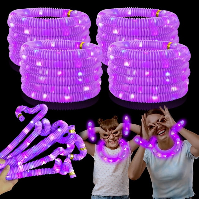 Glow Sticks Party Favors Kannove Purple Light Up 24 unidades para niños