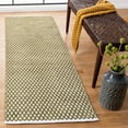 thumbnail image 2 of SAFAVIEH Boston Angelica Diamond Trellis Cotton Area Rug, Olive, 4' x 4' Square, 2 of 9